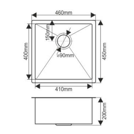 Мойка D4645HB Melana ProfLine 1,2/200 графит